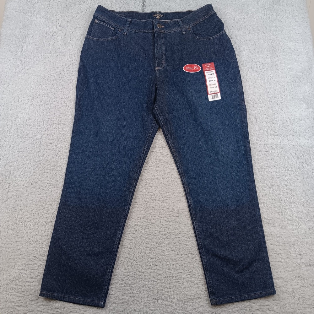 Riders by Lee Jean Instantly Slims You Relaxed Women 20W M Blue Stretch 157G186